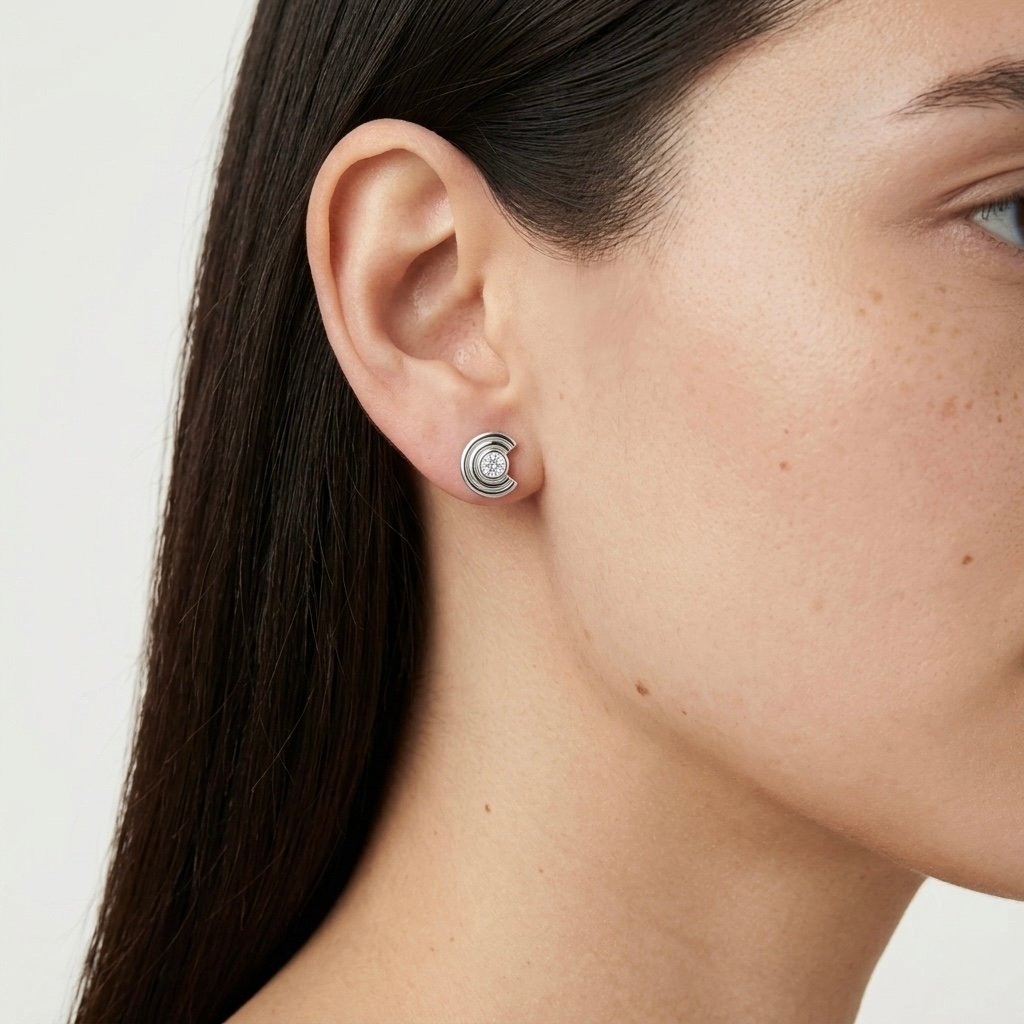 Eclipse Solitaire Studs — alternate view