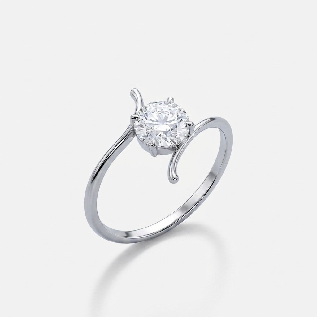 Asymmetric Prong Ring