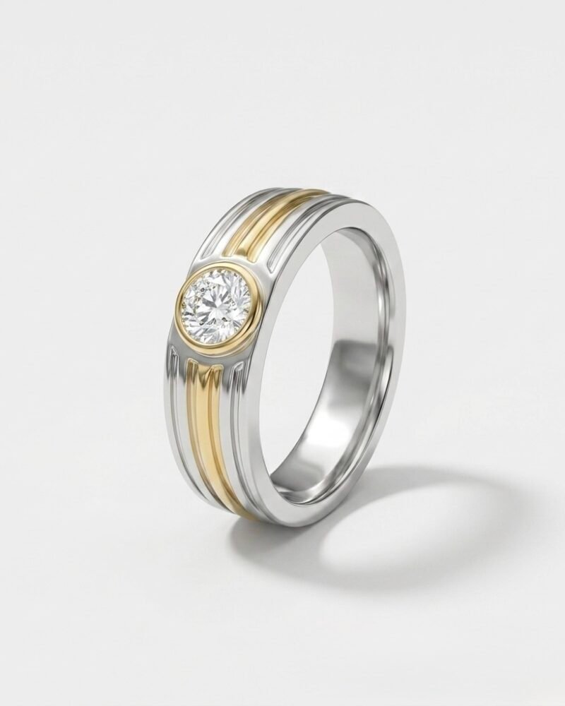 Axis Solitaire Band