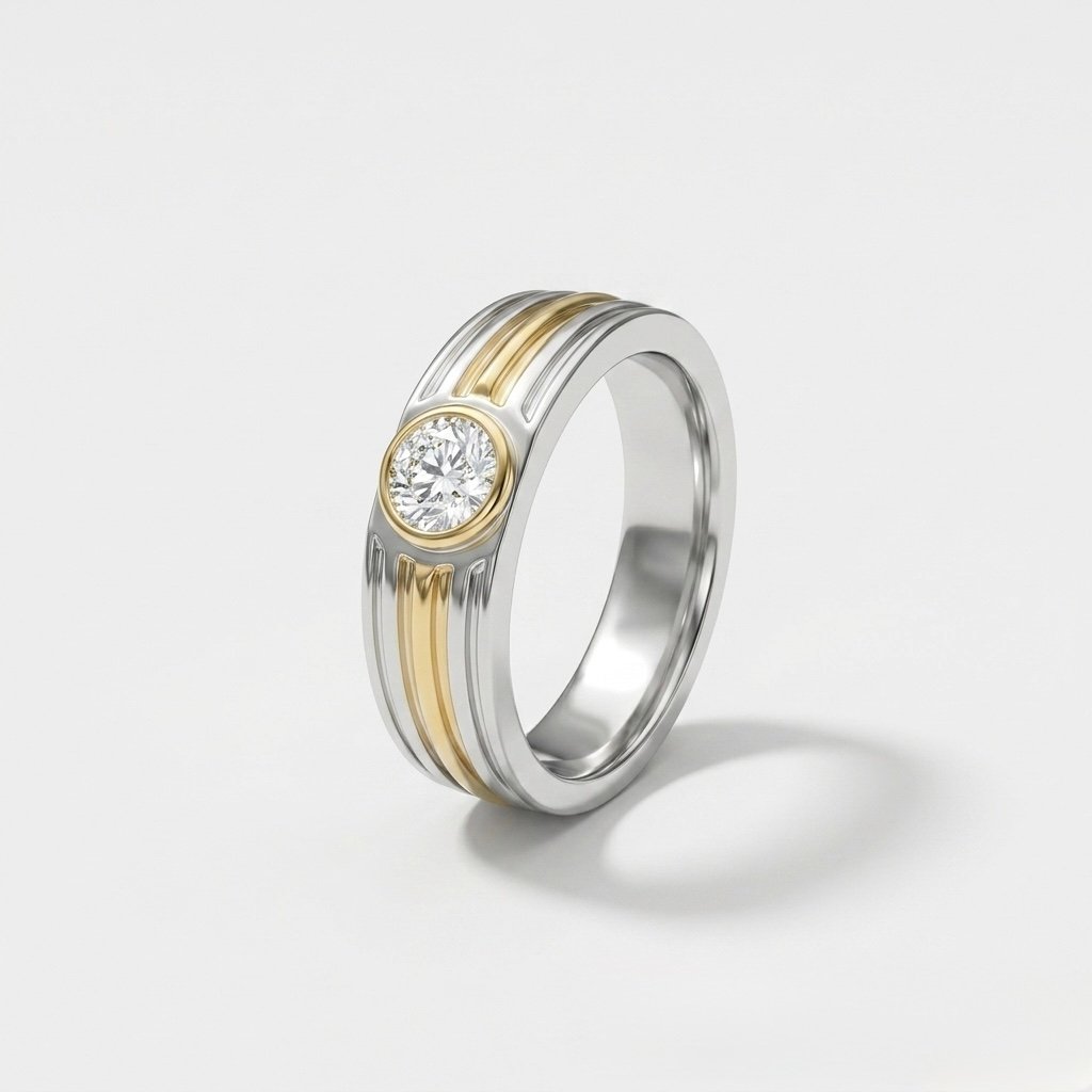 Axis Solitaire Band