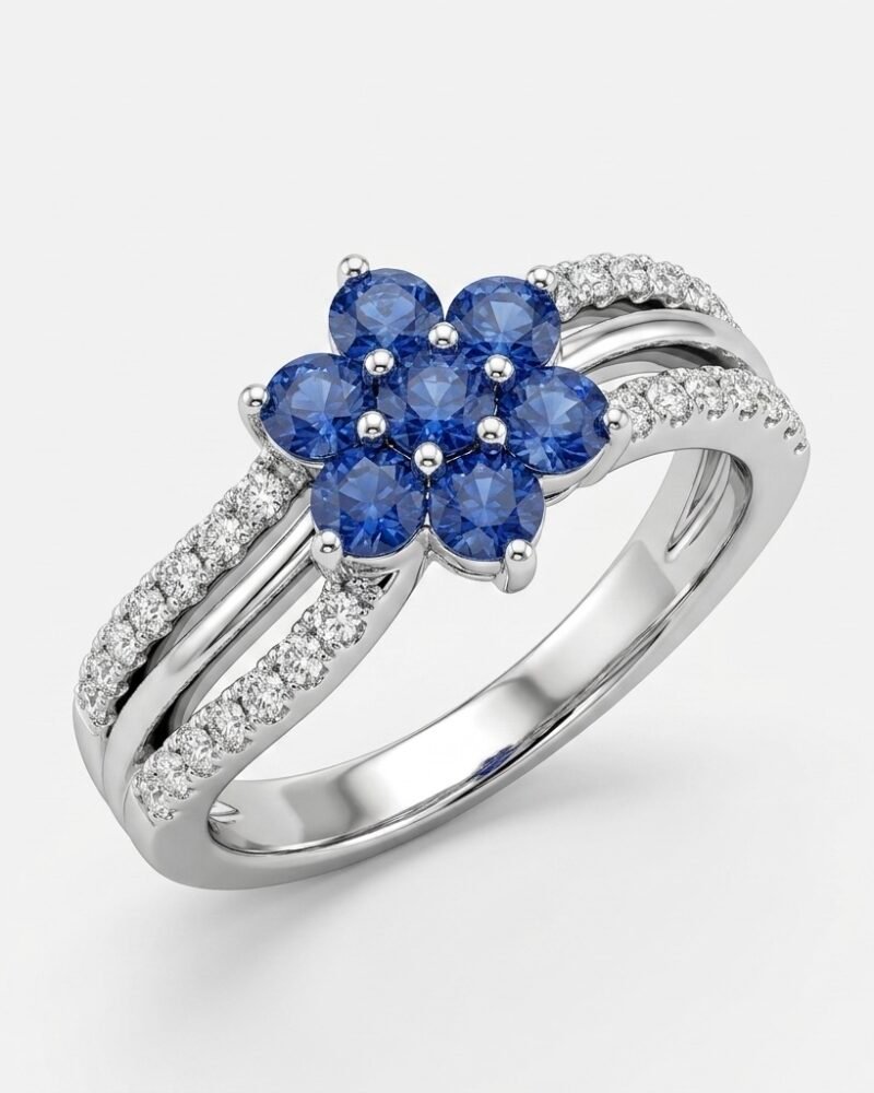 Blue Blossom Ring
