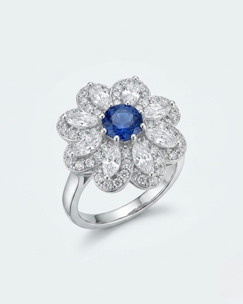 Blue Flower Ring