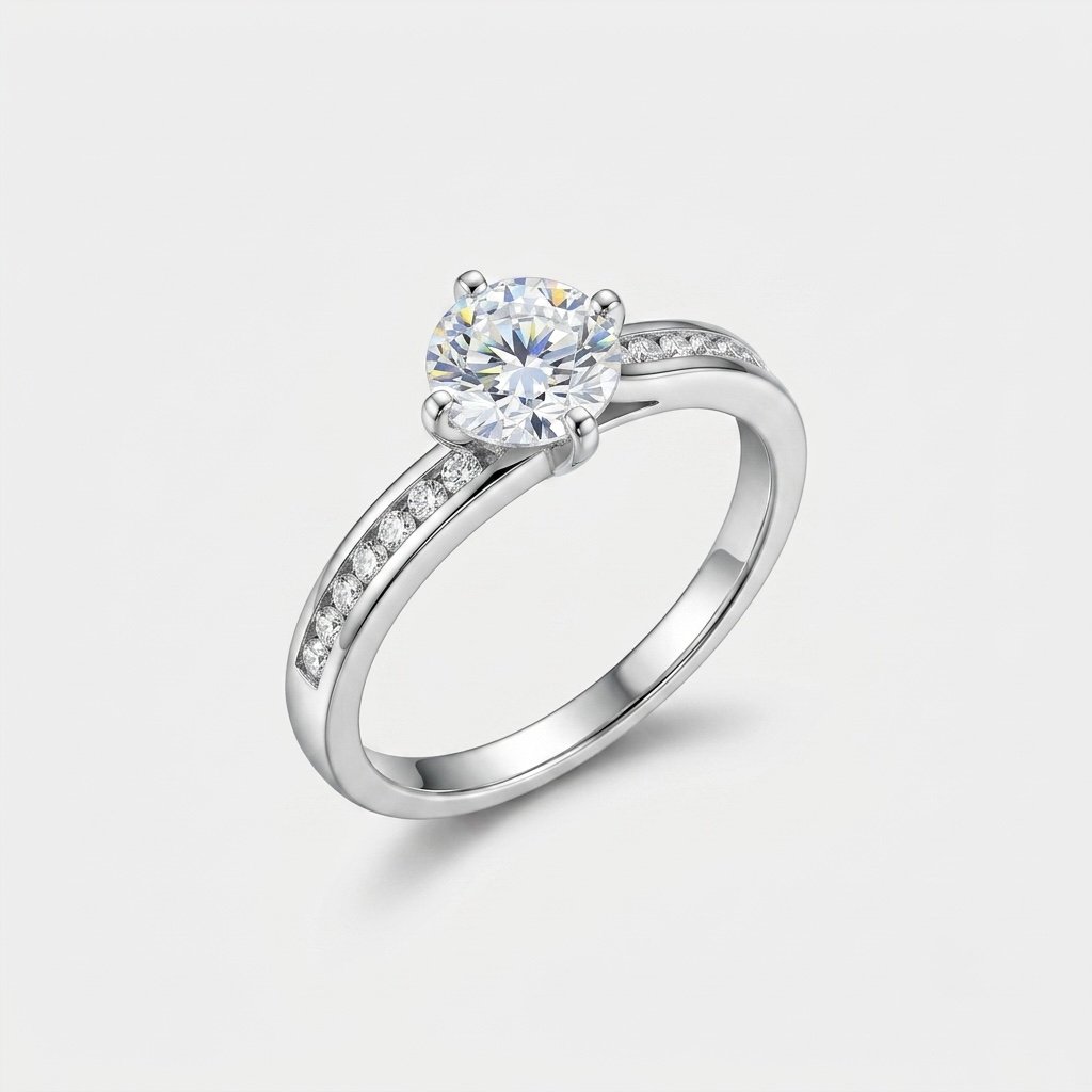 Channel Set Solitaire Ring