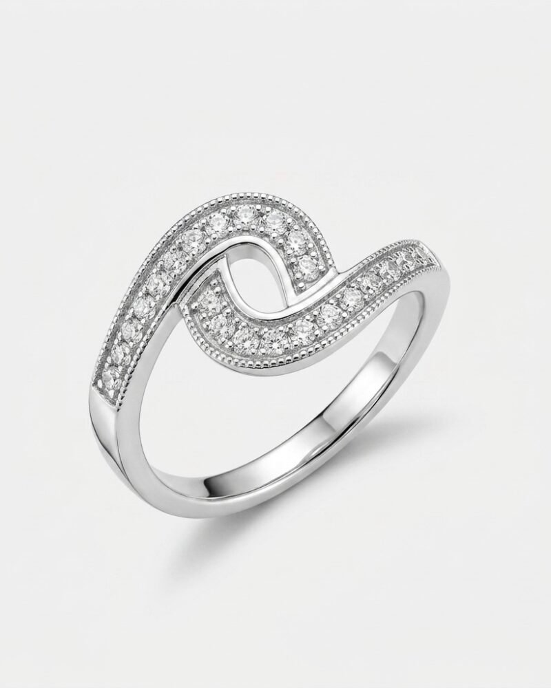 Pavé Open Wave Ring