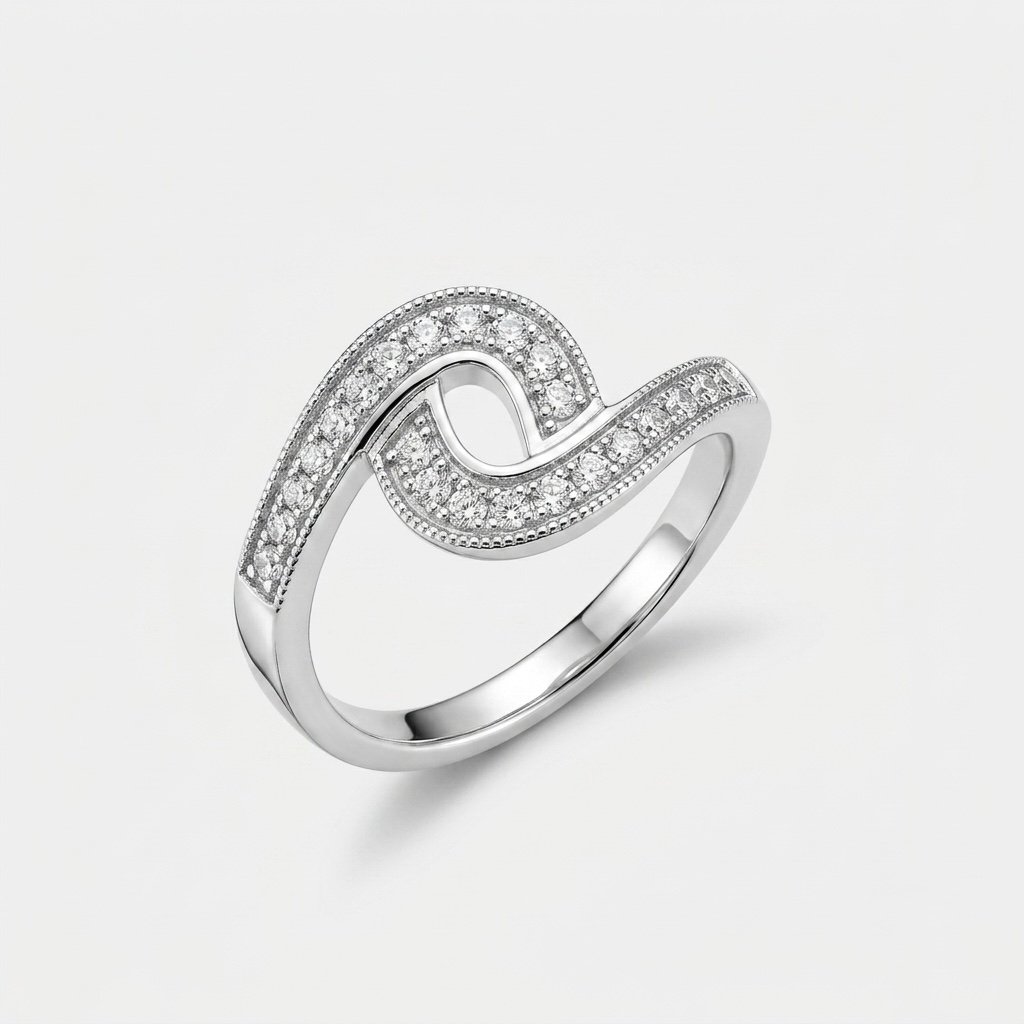 Pavé Open Wave Ring