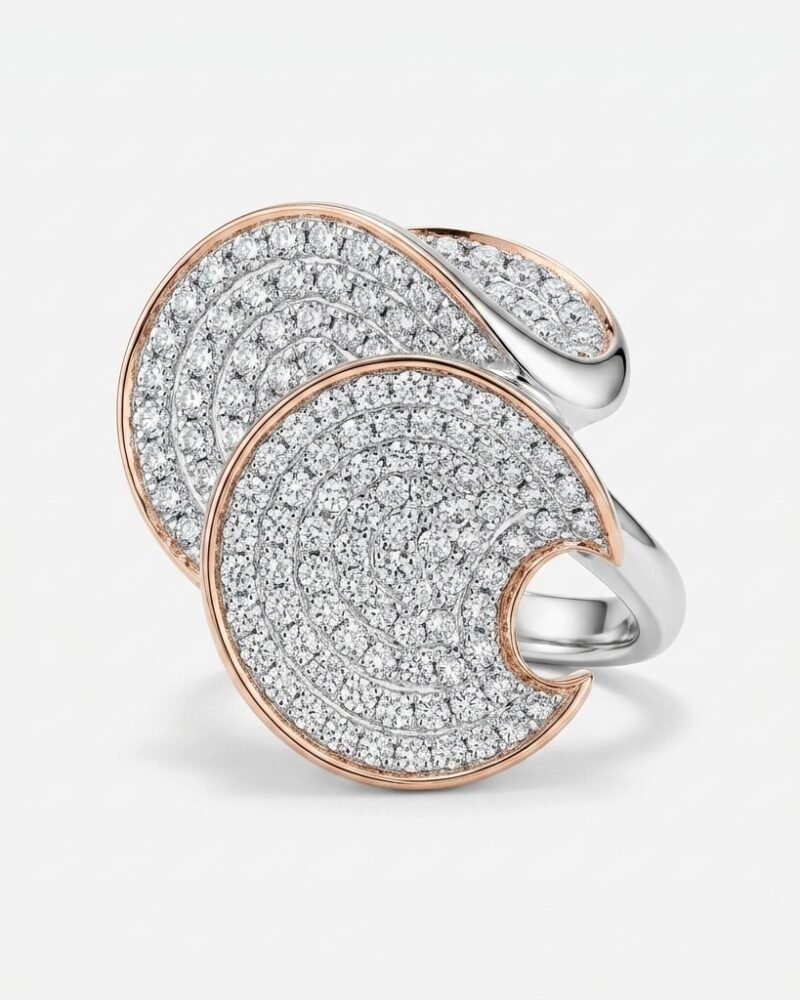 Pavé Spiral Disc Ring