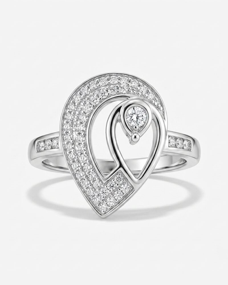 Pavé Teardrop Ring