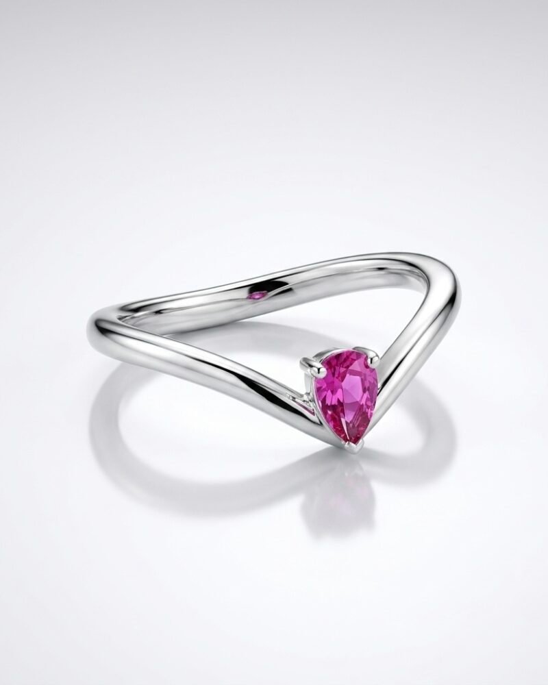 Pink Chevron Ring