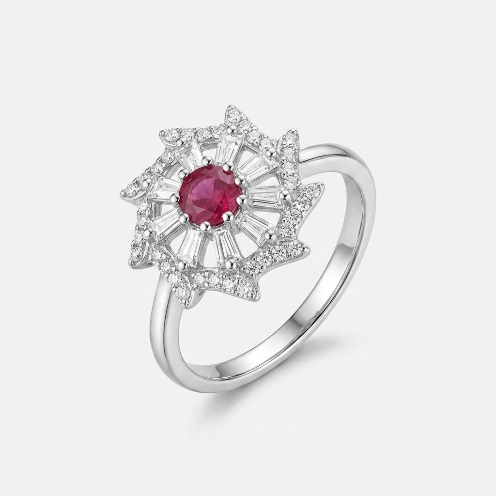 Ruby Starburst Ring
