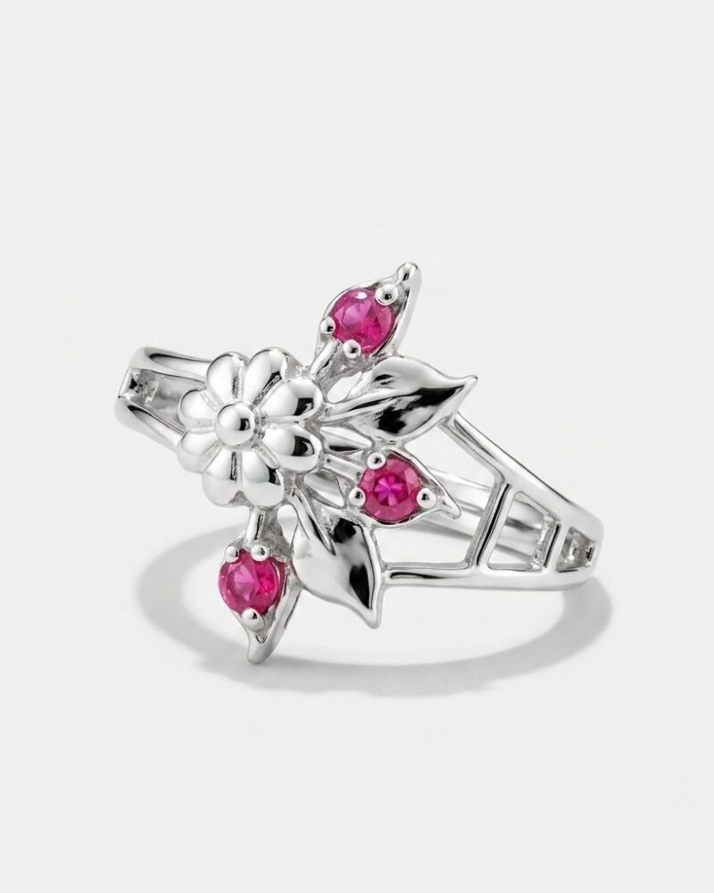 Silver Daisy Vine Ring