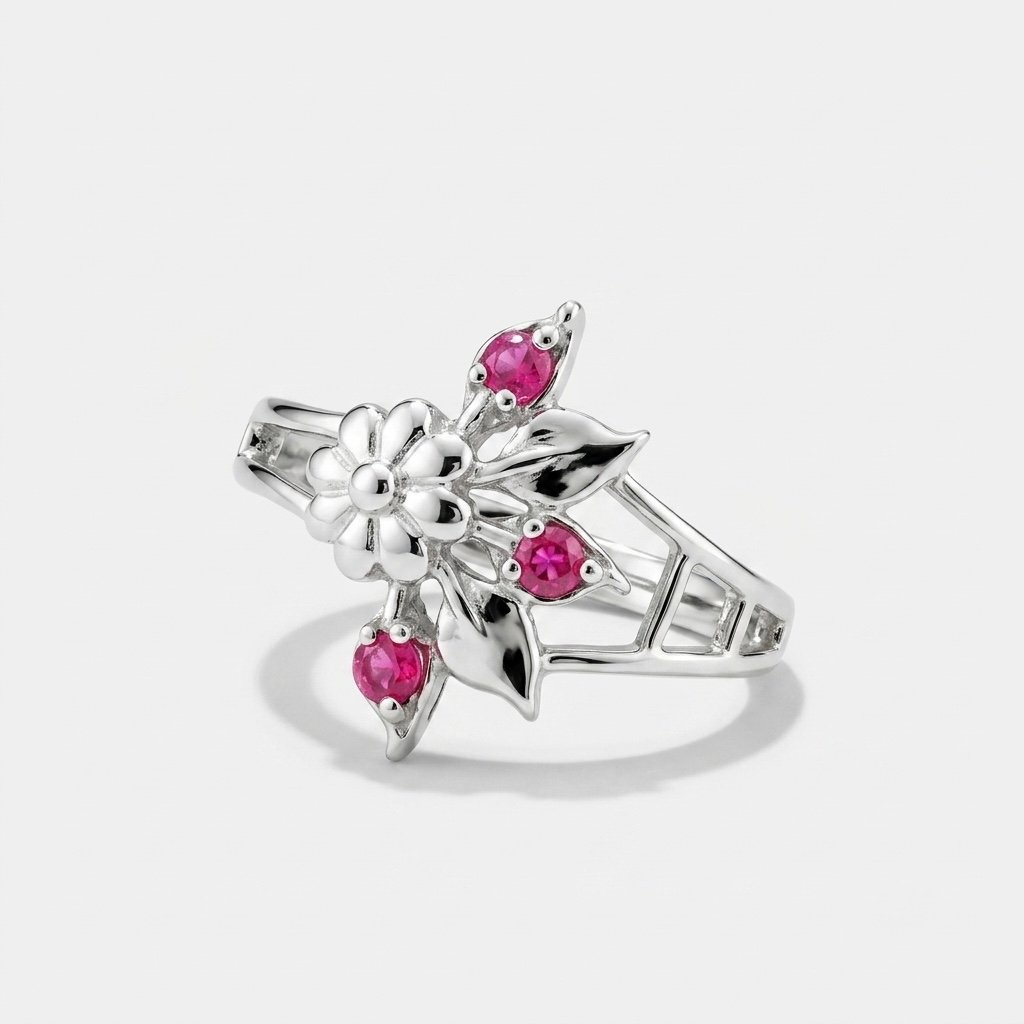 Silver Daisy Vine Ring