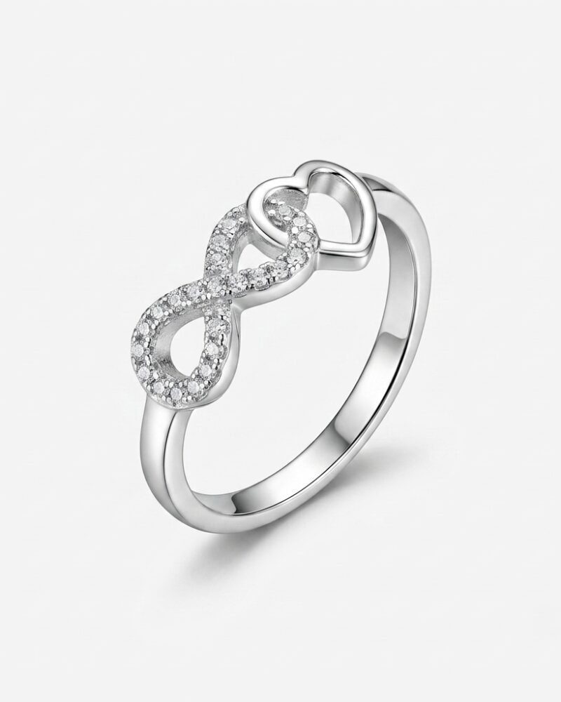 Silver Infinity Heart Ring