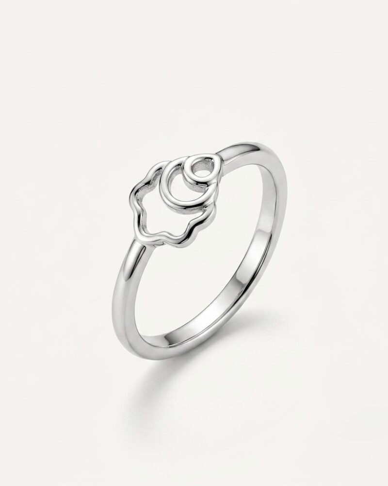 Silver Open Cloud Ring