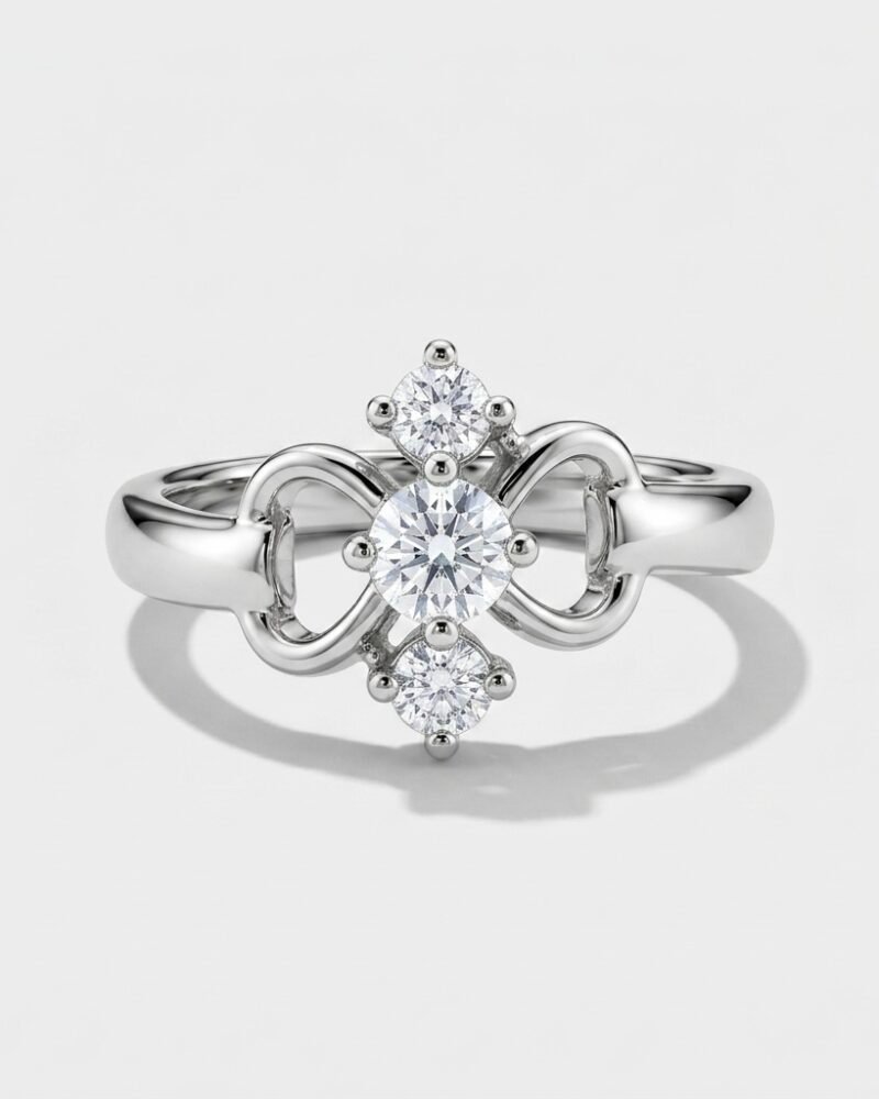Silver Three Stone Ring