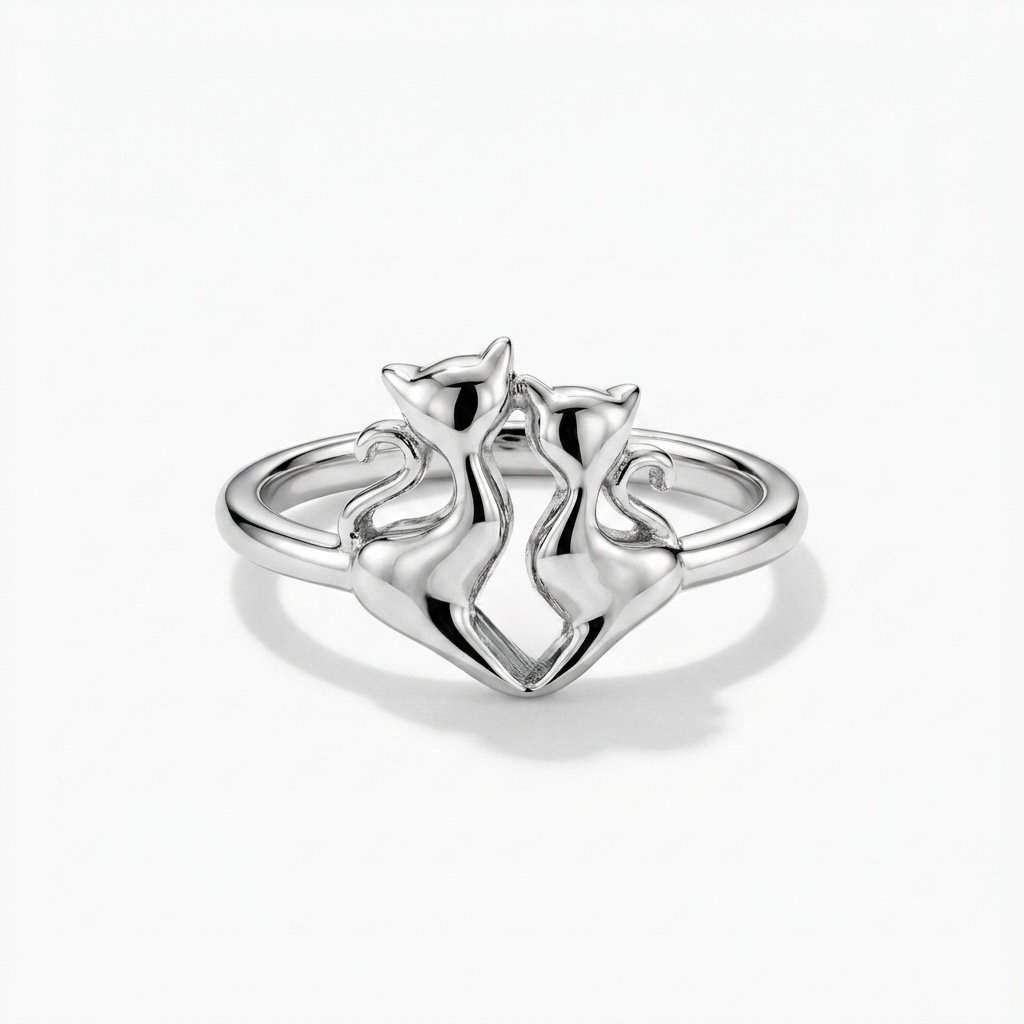 Twin Cat Ring